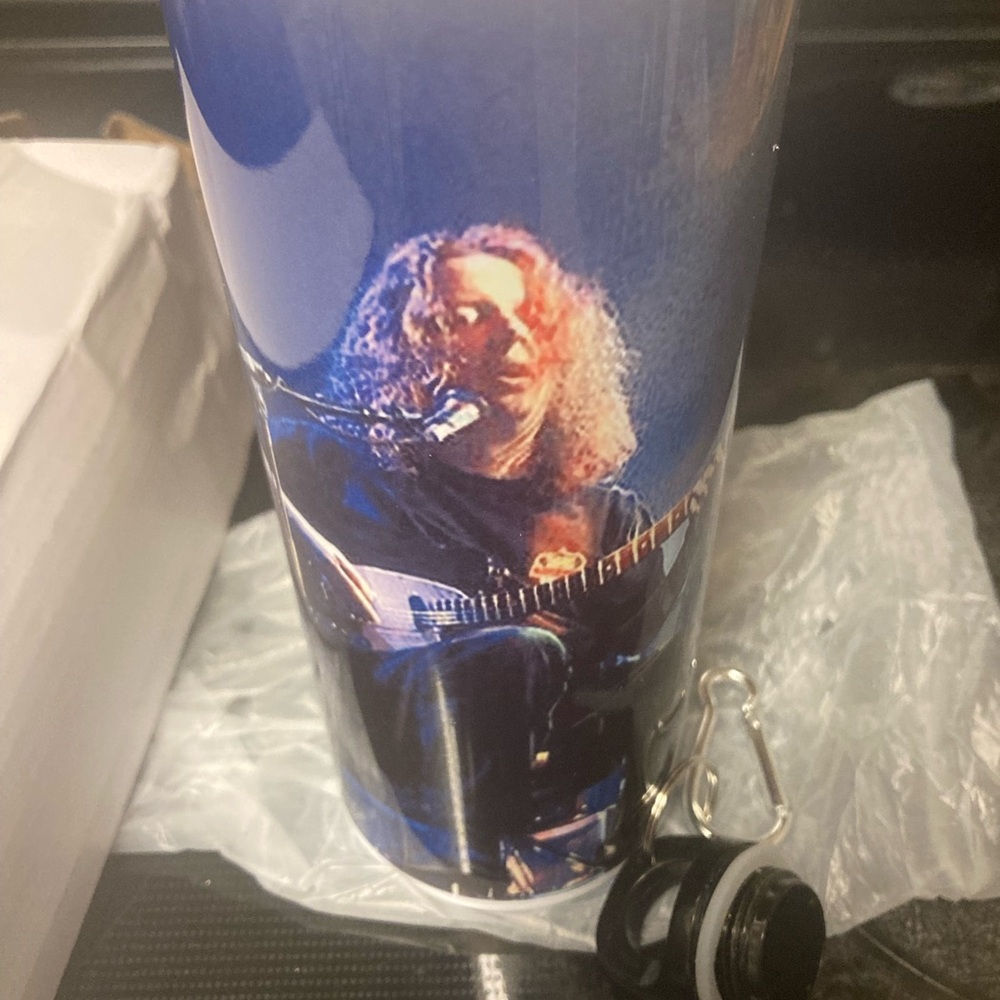 Wide Spread Panic Custom Mikey White Aluminum Water Bottle with Black Cap(s)